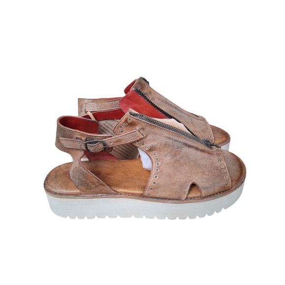 Bed-Stu Chunky Platform Womens size 11 Preppy Resortwear Leather Clancy Sandals - Picture 3 of 11
